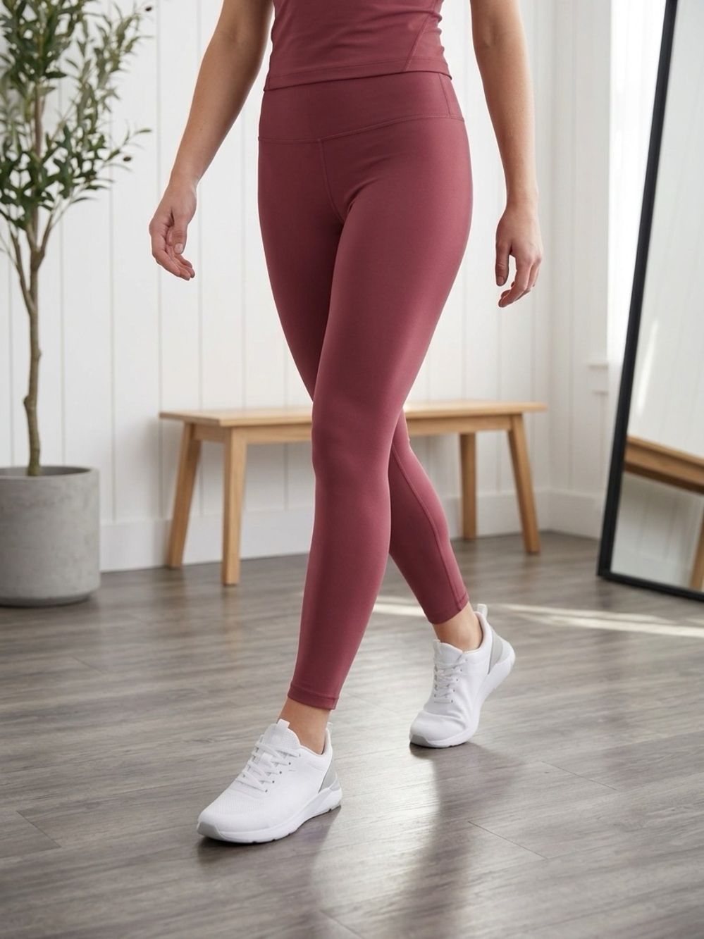 Lole Dusty Rose High Waisted Leggings Stretch Yoga/ Gym Leggings 25”